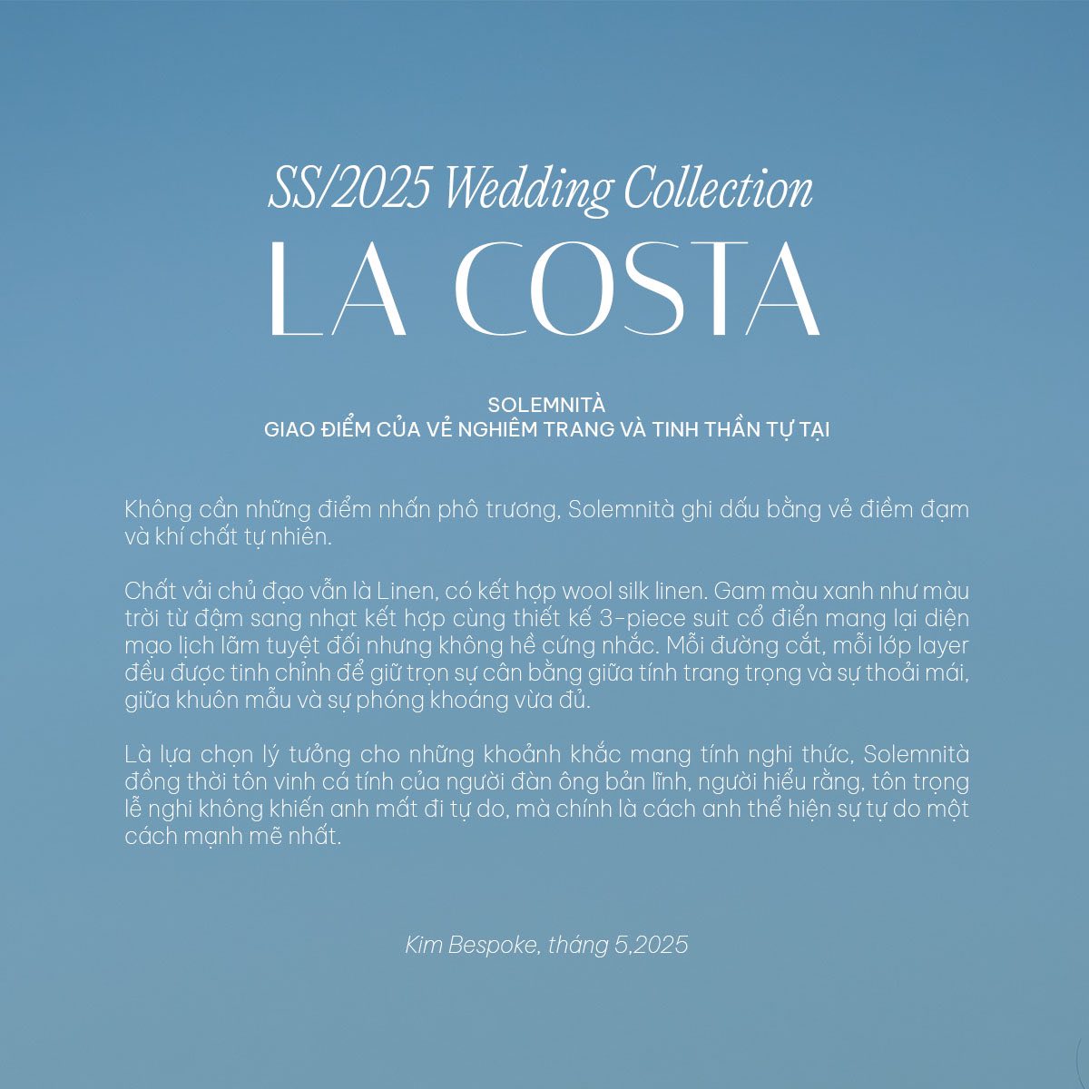 LA COSTA | LOOK 3: SOLEMNITÀ — WHERE DIGNITY MEETS EASE - Image 4